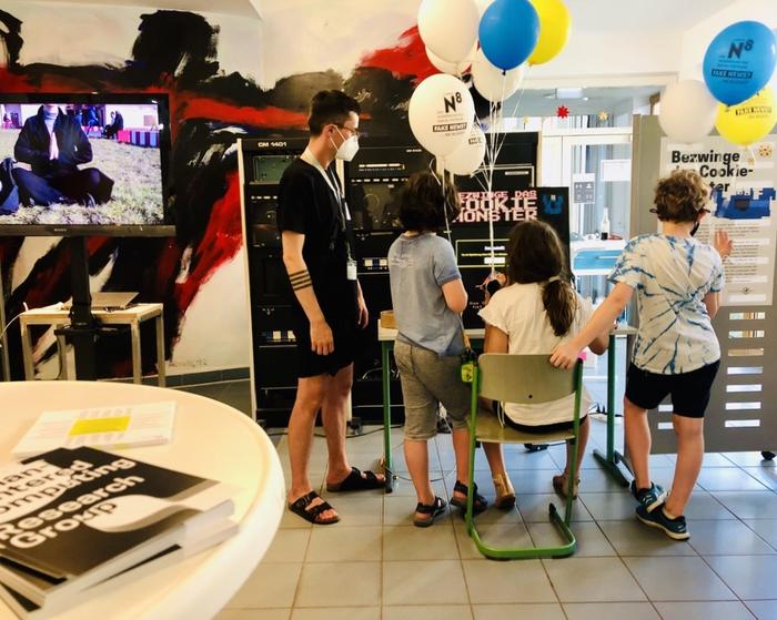 Kids playing the Cookie Monster Game